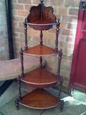 Antique mahogany Victorian pretty display corner unit barley twist wot not for sale  Shipping to South Africa
