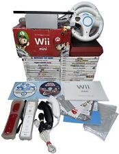Nintendo Wii Mini completo com caixa Mario Kart Wii Mario Galaxy pacote com 24 jogos comprar usado  Enviando para Brazil