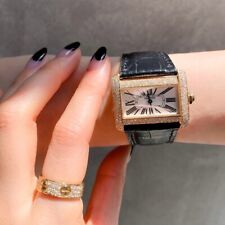 Reloj Cartier Mini Tanque Diván K18 YG Diamante Oro Amarillo 18K Mujer, usado segunda mano  Embacar hacia Argentina