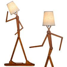 Wooden Tall Floor Lamp Corner Decorative Humanoid Light Fixture Changeable Shape, used for sale  Shipping to South Africa