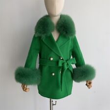 Casaco de inverno de cashmere gola de pele real casaco bonito jaqueta de lã arco para criança, usado comprar usado  Enviando para Brazil