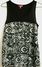 Used, Bongo Women's Tank Top Black White Layered Front Size M Sleeveless for sale  Shipping to South Africa