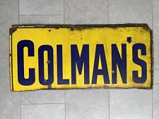 Colmans enamel sign for sale  MALMESBURY