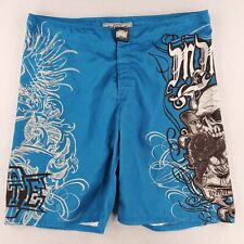 Shorts MMA Elite Masculino Tamanho XL Azul Board Shorts Treinamento Caveiras Asa Kings Crown comprar usado  Enviando para Brazil