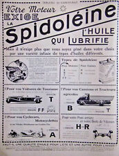 Publicité 1923 spidoléine d'occasion  Compiègne