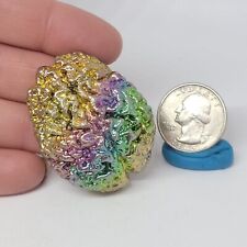 The Bismuth Smith Brain Crystal Sculpture Rainbow Gemstone, used for sale  Shipping to South Africa