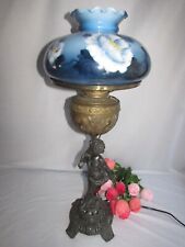 bronze cherub lamp w shade for sale  Walkersville