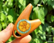 Usado, Esmeralda e Ayahuaska Vine Inlay HandCarve (autoaplicador) Tepi Pipe Kuripi comprar usado  Brasil 