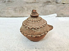 Vintage Primitive Handmade Terracotta Olio Lampada Festival da Collezione STO85 for sale  Shipping to South Africa