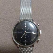 Relógio masculino Junghans cronógrafo preto 027 4601 00 D fivela caixa original comprar usado  Enviando para Brazil
