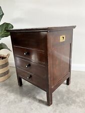 Used, Campaign Style 1930s Bedside chest Of Drawers & Hinged Top With Bakelite Handles for sale  Shipping to South Africa