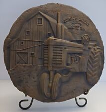 John Deere Farm Tractor Stepping Stone Moline IL Garden Resin Wall Plaque 11.5" , used for sale  Shipping to South Africa