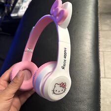 Auriculares de iluminación inalámbricos Hello Kitty Bluetooth blancos Sanrio usados segunda mano  Embacar hacia Mexico