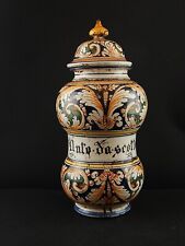 Used, Vintage Grande Albarello Pharmacy Ceramic Majolica Polychrome Central Italy # for sale  Shipping to South Africa