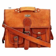 18" Men's Original GVB Leather Portfolio Folder Messenger Laptop Bag Briefcase for sale  Shipping to South Africa