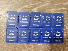 Lote de 10 tarjetas de memoria SD auténticas de 2 GB de fabricante de equipos originales Toshiba segunda mano  Embacar hacia Mexico