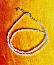 White beaded necklace for sale  CHELTENHAM