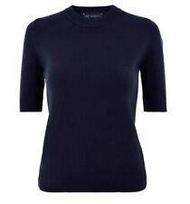 ex M&S Short Sleeve Knitted Top Ladies  Soft Knit Sweater Crew Neck Jumper  435 for sale  Shipping to South Africa