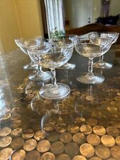 Used, Set Of 6 Vintage Fostoria Etched Crystal Heraldry Stem Champagne Coupes for sale  Shipping to South Africa