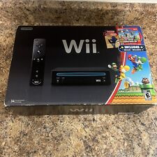 Nintendo Wii Super Mario Bros Black Console Bundle Box TESTED Incomplete READ for sale  Shipping to South Africa