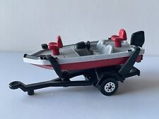 BASS BOAT PRO-FISHING SPEED BOAT W/ TANDEM TRAILER 1/64 DIECAST. E1 for sale  Shipping to South Africa