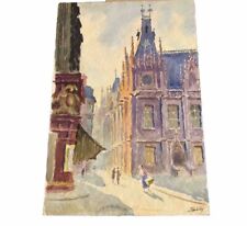 French Water Colour. French Street Scene. J. Lavalley. Early/mid 1900s for sale  Shipping to South Africa