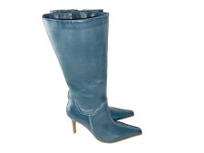 Bronx Women's High Heel Blue Pointed Toe Stiletto Boots Side Zipper  Sz 6.5 for sale  Shipping to South Africa