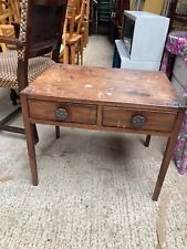 Vintage Antique Brown Wooden Side Hall Coffee Table Drawers Bedside Project TLC for sale  Shipping to South Africa