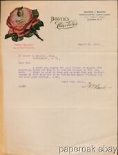 1917 Booth's Chocolates Elmira, carta publicitaria de Nueva York segunda mano  Embacar hacia Argentina