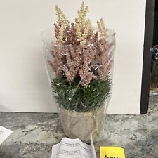 Barbara King 18” Astilbe plant Potted Faux Artificial Flower Light Pink In/out for sale  Shipping to South Africa