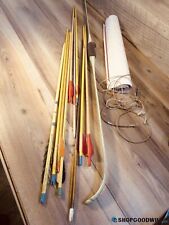 Usado, Conjunto de arco curvo e flecha de madeira modelo juvenil de fibra de vidro   comprar usado  Enviando para Brazil