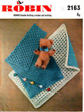 Robin crochet knitting for sale  UK