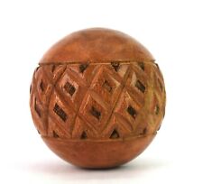 Wooden Ball Handicraft Big Size Indian Art Decor Original Handmade i71-363, used for sale  Shipping to South Africa