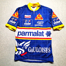 Camisa de ciclismo Giordana masculina pequena (leia) Parmalat 3/4 zíper azul amarela Itália comprar usado  Enviando para Brazil