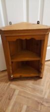 Small vintage solid Pine wood Corner Wall shelf open display Unit 51H 37W 22cmD, used for sale  Shipping to South Africa
