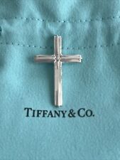 Shiny, Classic Tiffany & Co. Signature Silver Cross Necklace Pendant for sale  Portland