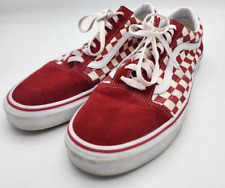 Zapatos Vans Para Hombre Talla 11.5 Old Skool Rojo Y Blanco Cuadros más Gamuza Usados en Excelente Condición ¡Como Nuevos!! segunda mano  Embacar hacia Argentina