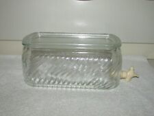 VINTAGE GLASS REFRIGERATOR WATER COOLER DISPENSER WITH LID for sale  Shipping to South Africa