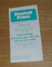 Vauxhall price guide for sale  FAREHAM
