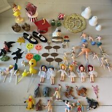 Lot of  Vintage Cake Decoration Toppers Cupcake Plastic Variety All Occasions for sale  Shipping to South Africa