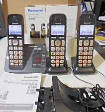 Usado, Sistema de telefone residencial Panasonic KX-TGE433B DECT 6.0 recarregável sem fio na caixa comprar usado  Enviando para Brazil