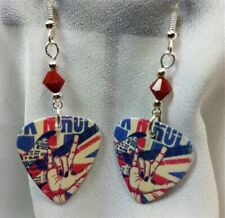 Brincos de Guitarra Rock n Roll Britânicos com Cristais Swarovski Vermelhos comprar usado  Enviando para Brazil