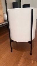 Torre & Tagus Alto White Ceramic Planter w/ reversible black stand, used for sale  Shipping to South Africa