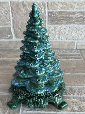 Used, Vintage Hobbyist Ceramic Christmas Tree On Base with light Cord And Bulb 9.5” for sale  Fort Morgan