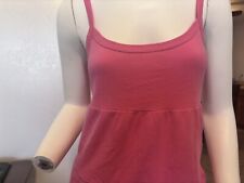 Used, VTG One Step Up Junior M Pink Tiered  Sleeveless Tie Back Figure Flattering Top for sale  Shipping to South Africa