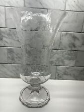 flowers vase crystal etched for sale  Dallas