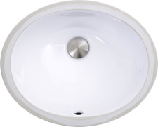 Nantucket Sinks UM-13x10-W 13-Inch by 10-Inch Oval Ceramic Undermount Vanity, used for sale  Shipping to South Africa