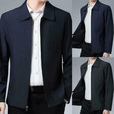Casaco masculino casual empresarial outono primavera jaquetas top zíper gola lapela comprar usado  Enviando para Brazil