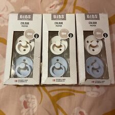 3 packs BIBS Colour Pacifier Rubber Round Nipple 6+ Months ~ size 2 Lot Bulk for sale  Shipping to South Africa