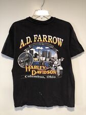 Vintage 1997 Harley Davidson A.D. Farrow Black M Columbus Ohio Shirt Motorcycle, used for sale  Shipping to South Africa